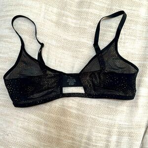 Negative underwear sieve cutout bra in bronze sparkwith Adjustable Straps